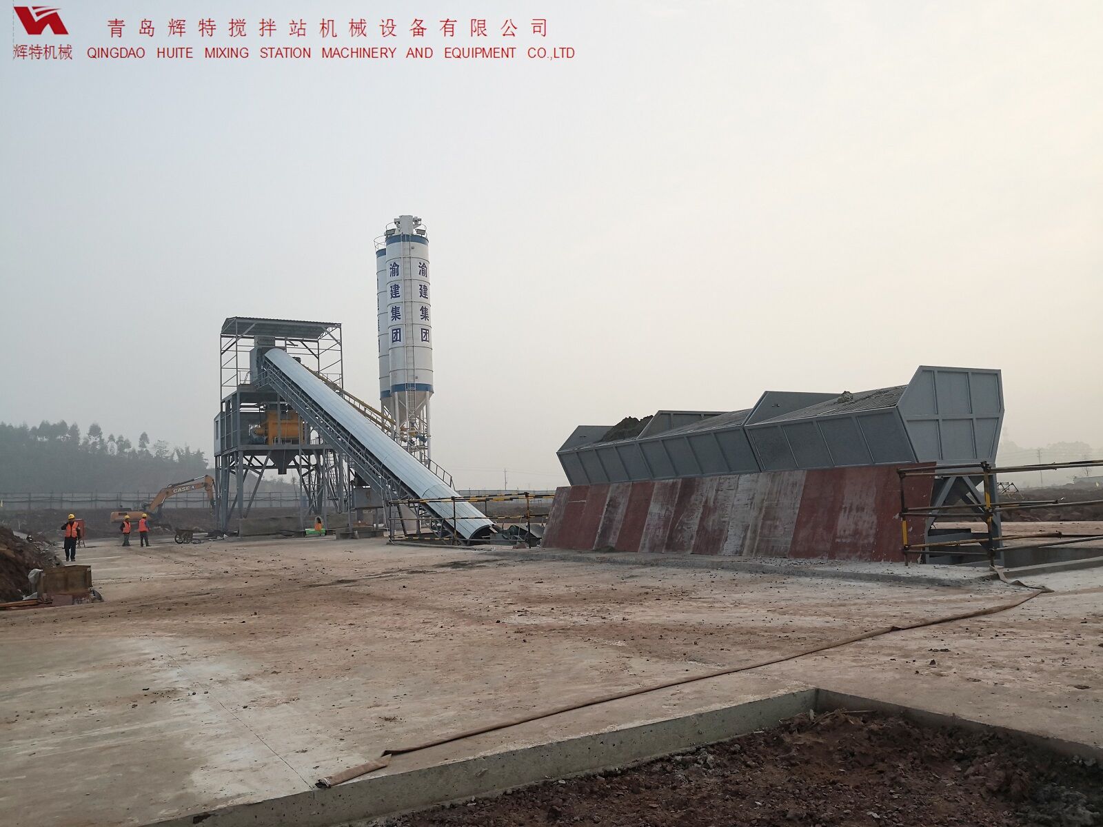 輝特混凝土攪拌站HZS120---保障工作人員安全，實現(xiàn)模塊化理念
